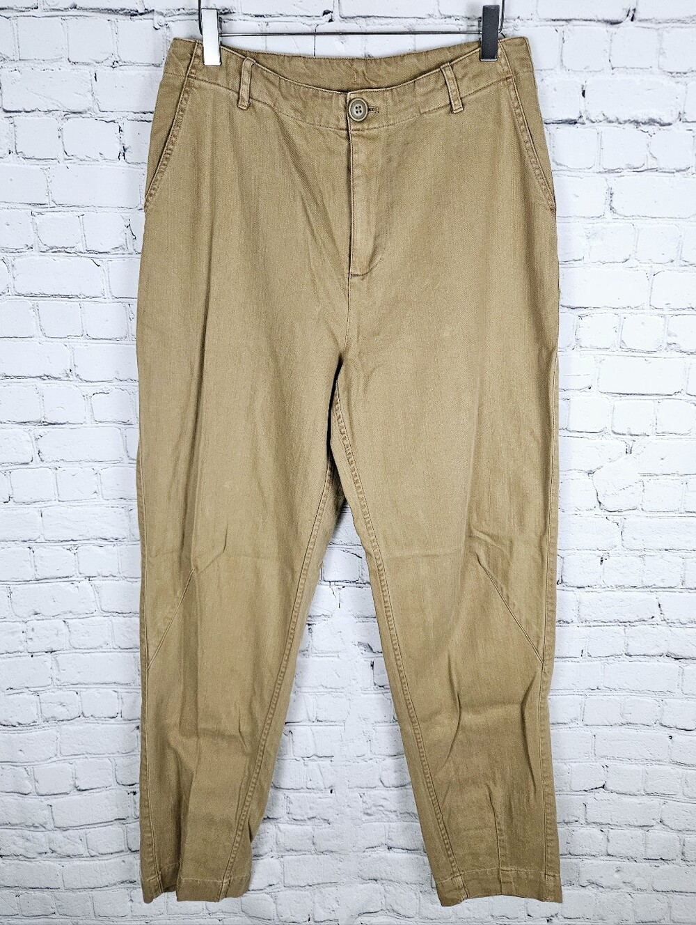 ROOTS | high waist tapered leg twill pants